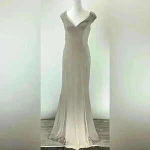 10 SORELLA VITA Women Taupe dress Formal Wedding Bridesmaid D10